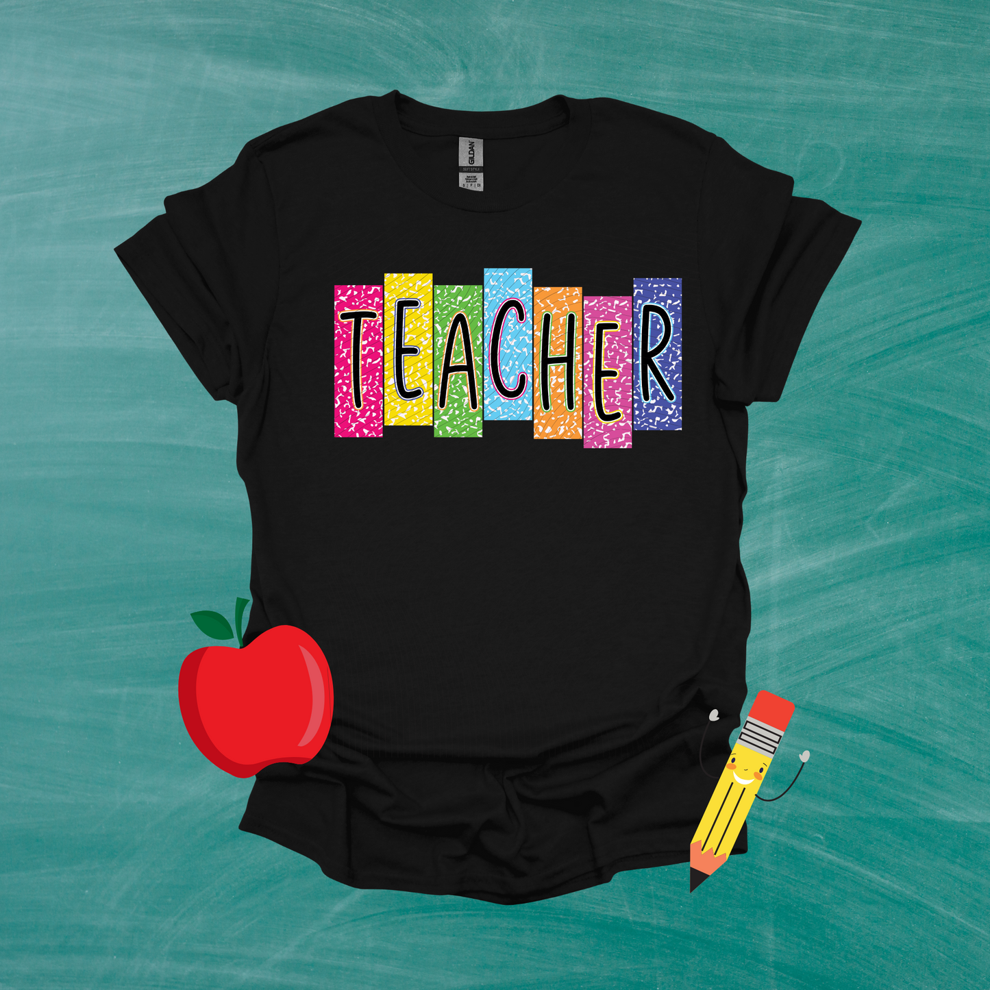 School Title Colorful Composition Shirt