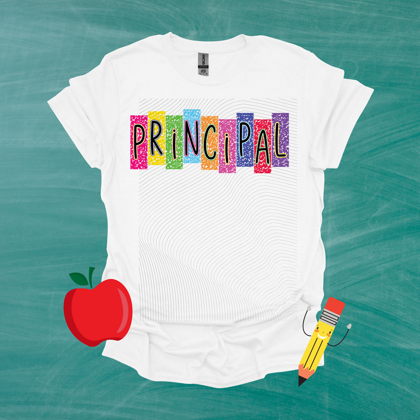 School Title Colorful Composition Shirt