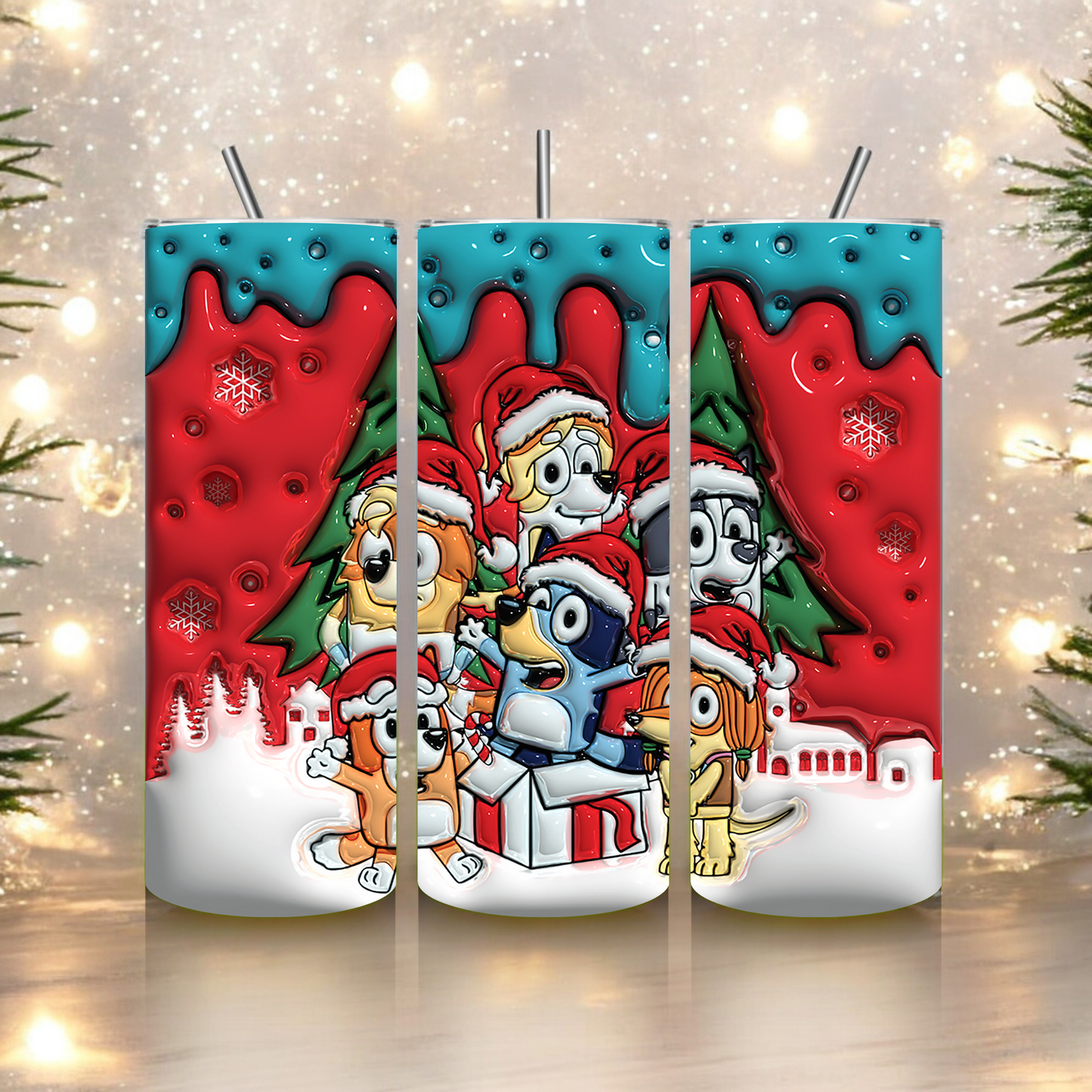Bluey Christmas Tumbler