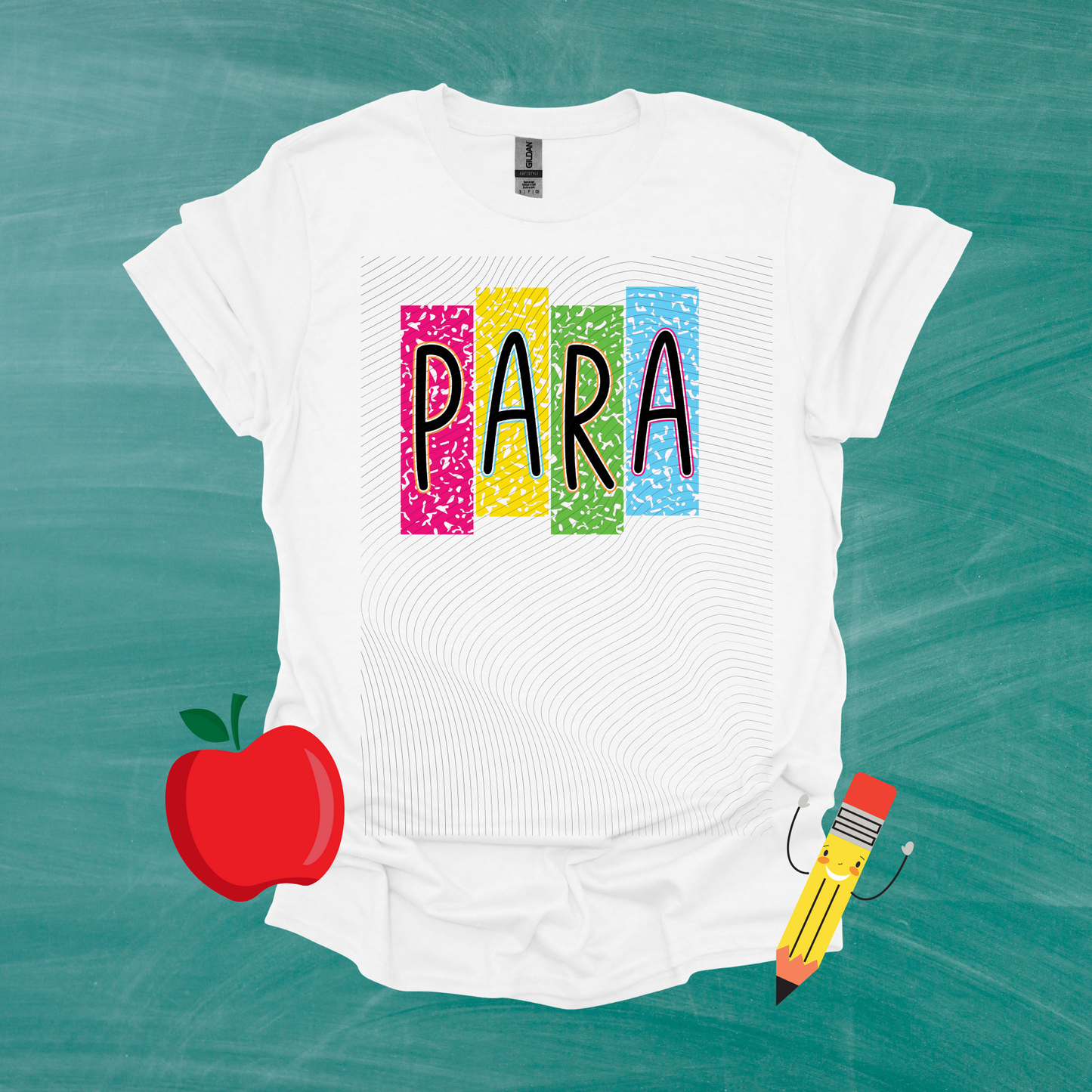 School Title Colorful Composition Shirt