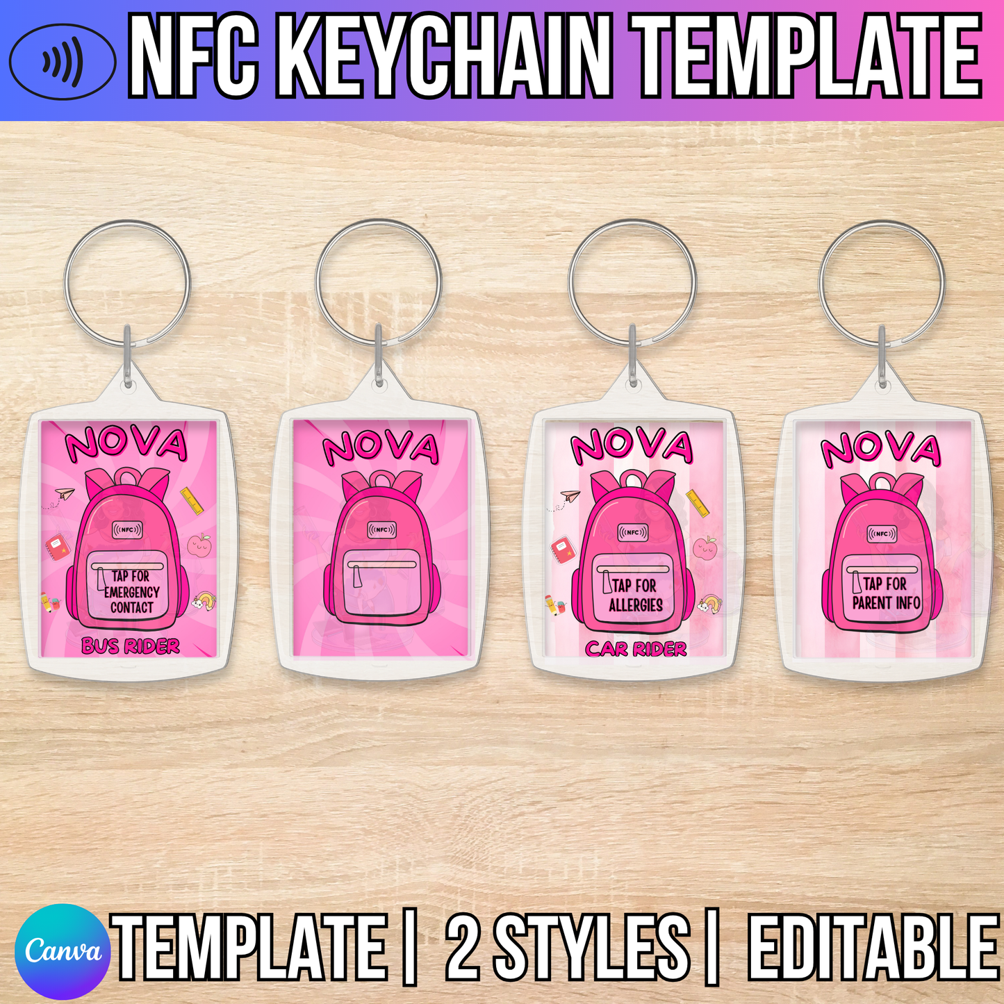 NFC Keychain Template (Bundle)