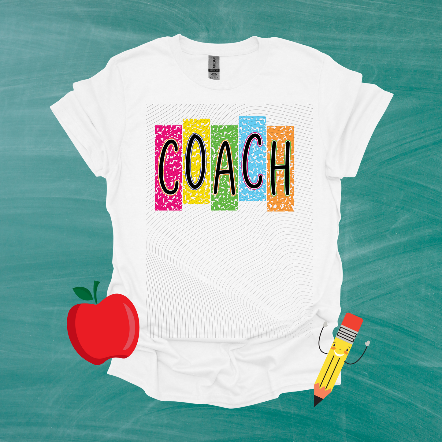 School Title Colorful Composition Shirt