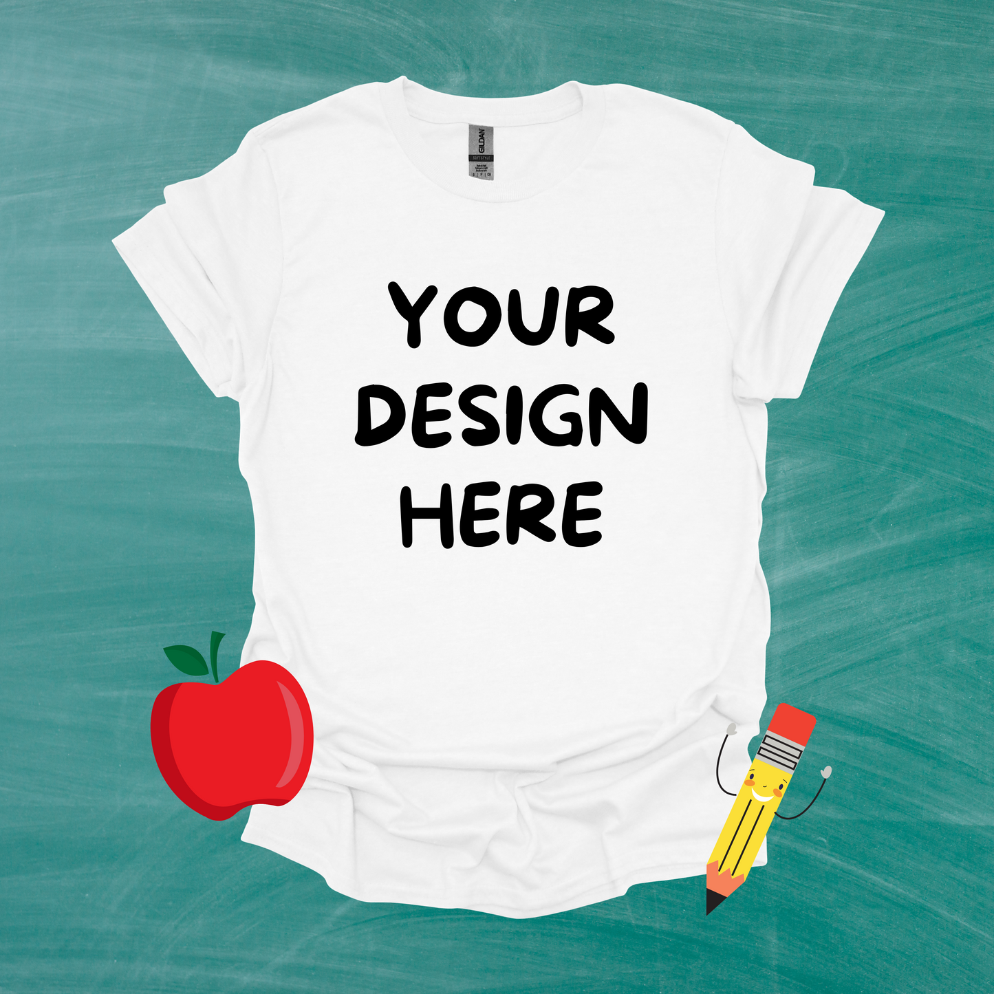 Teacher Mockup (White T-Shirt)
