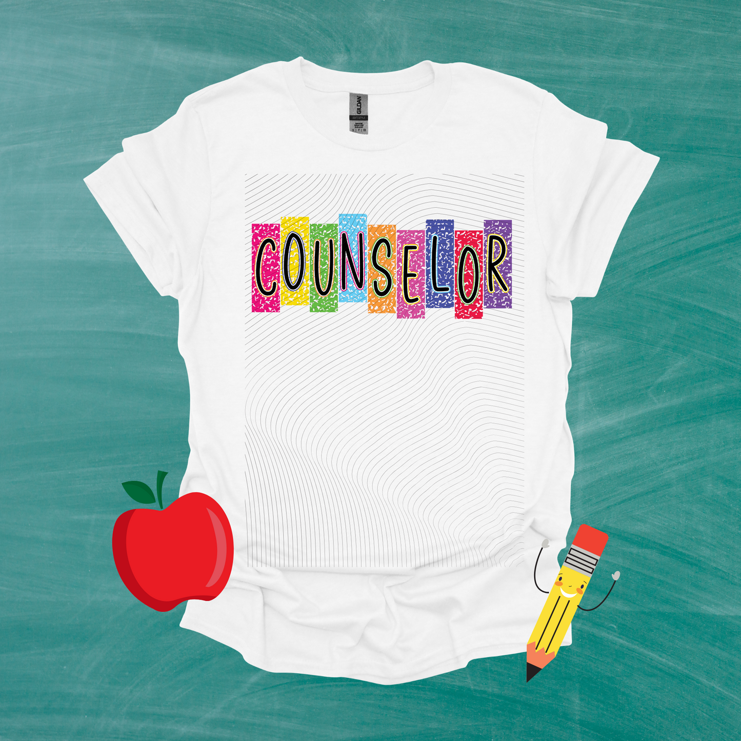 School Title Colorful Composition Shirt