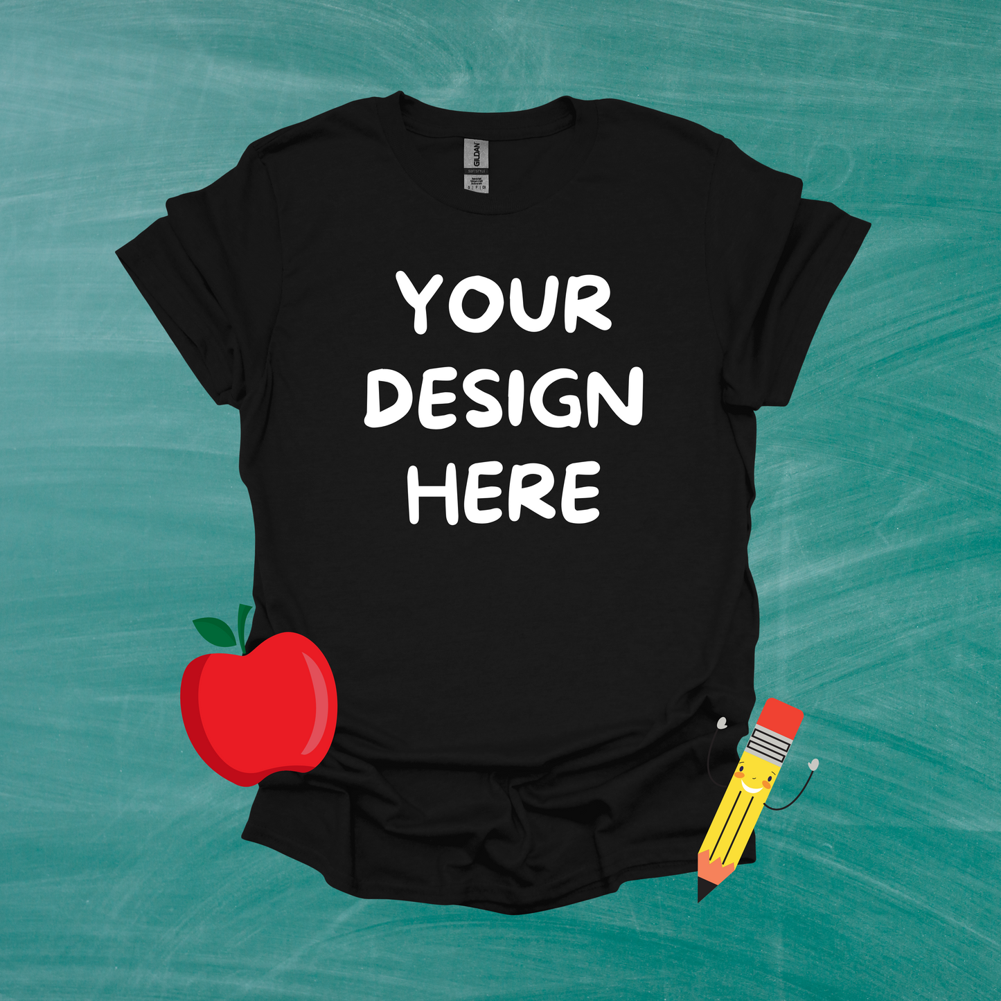 Teacher Mockup (Black T-Shirt)