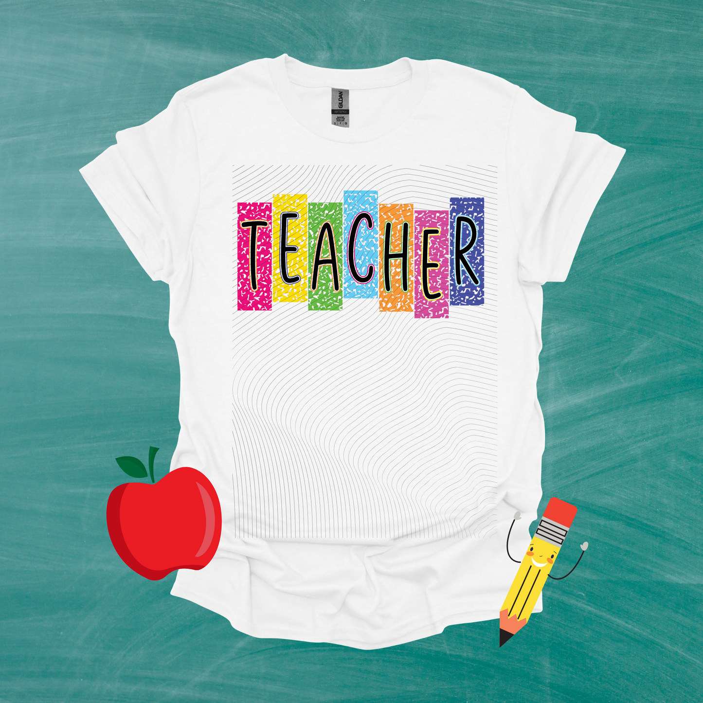 School Title Colorful Composition Shirt