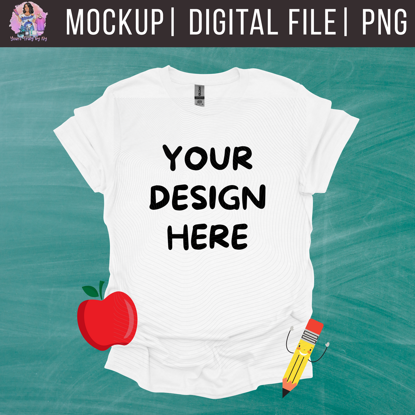 Teacher Mockup (White T-Shirt)