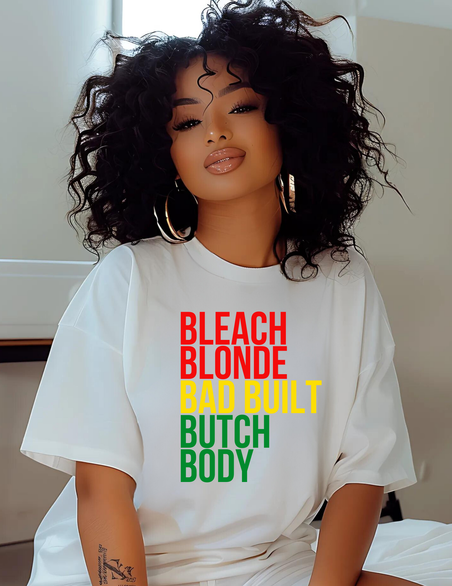 Bleach Blonde Bad Built Butch Body Juneteenth Shirt