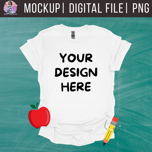 Teacher Mockup (White T-Shirt)