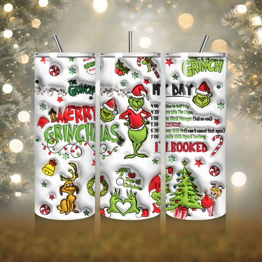 Merry Grinchmas, I'm Booked Tumbler