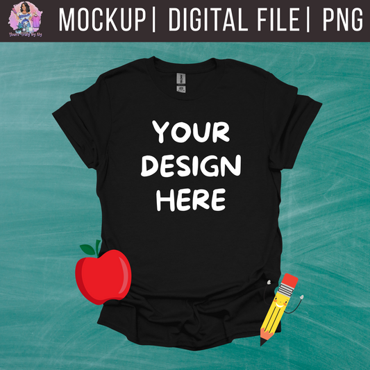 Teacher Mockup (Black T-Shirt)