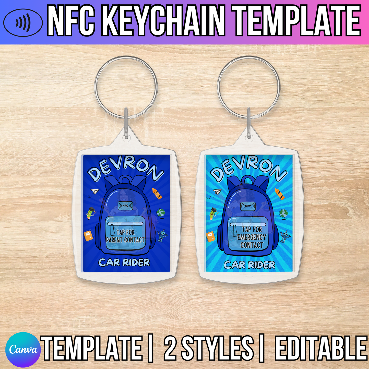 NFC Keychain Template (Bundle)