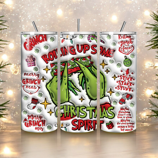 Rolling Up Some Christmas Spirit Tumbler