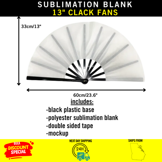 Sublimation Clack Fan Blank